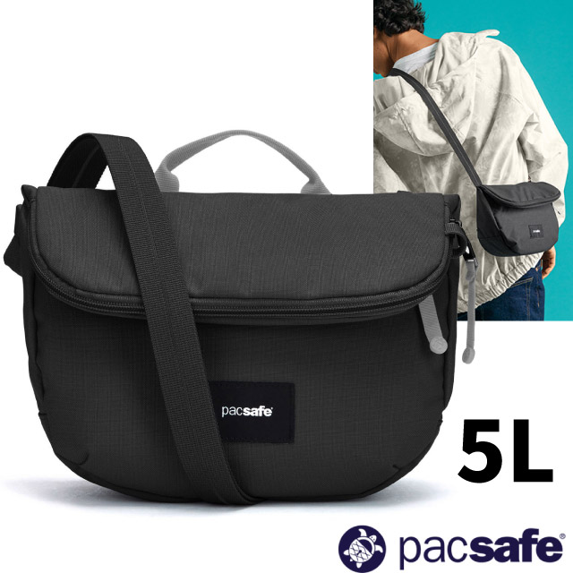 【Pacsafe】Go Anti Theft Saddle Crossbody 防盜斜背包5L/35140130 噴射黑✿30E010